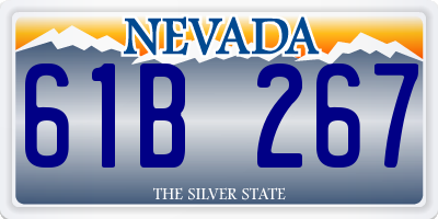 NV license plate 61B267