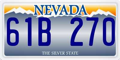 NV license plate 61B270