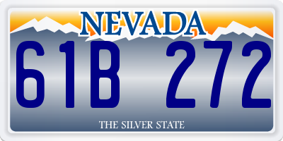 NV license plate 61B272