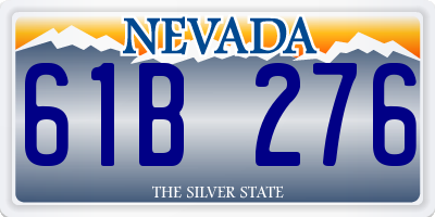 NV license plate 61B276