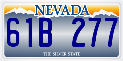 NV license plate 61B277