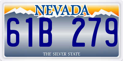 NV license plate 61B279