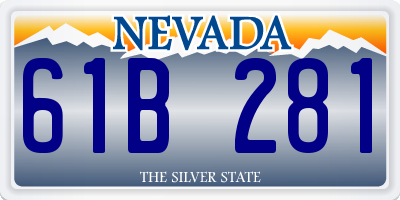 NV license plate 61B281