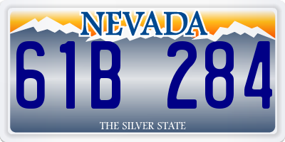 NV license plate 61B284