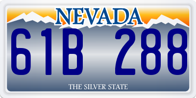 NV license plate 61B288