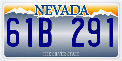 NV license plate 61B291