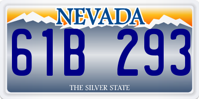 NV license plate 61B293