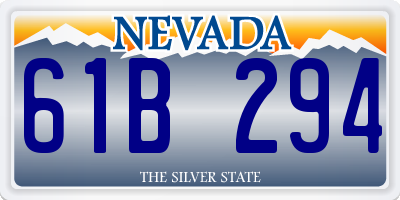 NV license plate 61B294