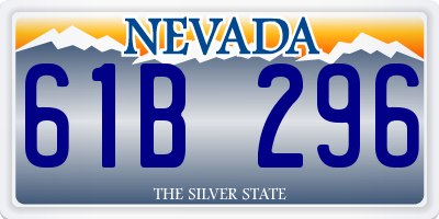 NV license plate 61B296