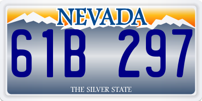 NV license plate 61B297