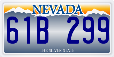 NV license plate 61B299