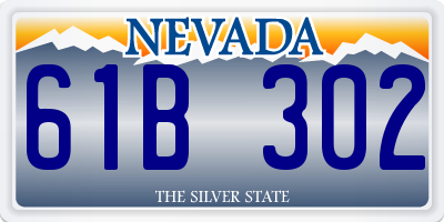 NV license plate 61B302