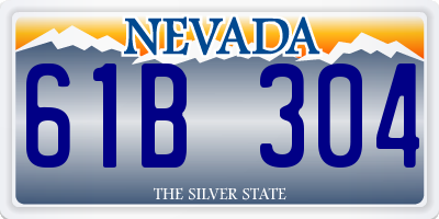 NV license plate 61B304