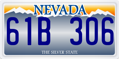 NV license plate 61B306