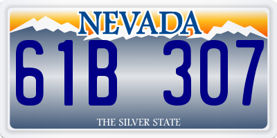 NV license plate 61B307