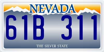 NV license plate 61B311