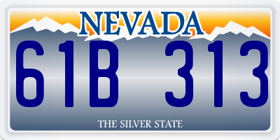 NV license plate 61B313