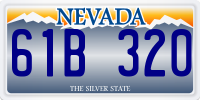 NV license plate 61B320