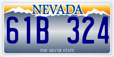 NV license plate 61B324