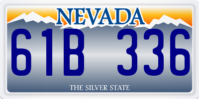 NV license plate 61B336