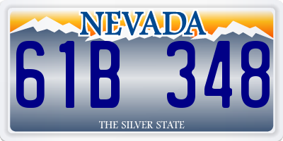 NV license plate 61B348