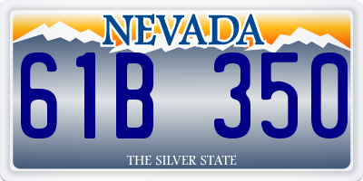 NV license plate 61B350