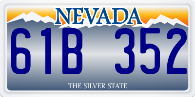 NV license plate 61B352