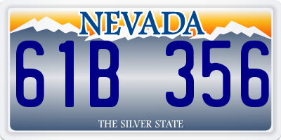 NV license plate 61B356