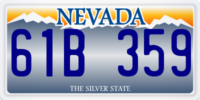 NV license plate 61B359