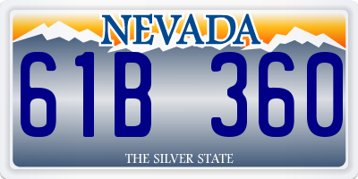 NV license plate 61B360