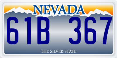NV license plate 61B367