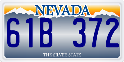 NV license plate 61B372