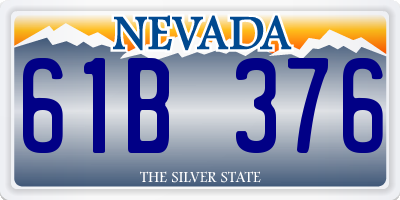 NV license plate 61B376