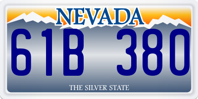 NV license plate 61B380