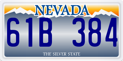 NV license plate 61B384