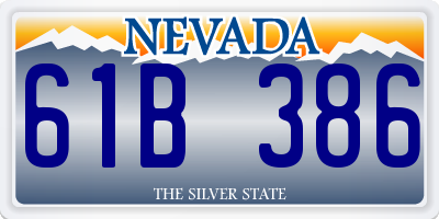 NV license plate 61B386