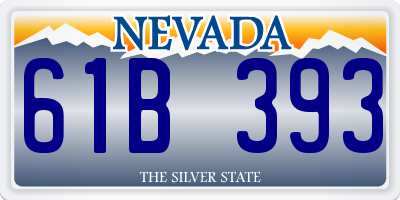 NV license plate 61B393