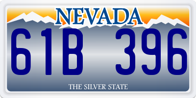 NV license plate 61B396