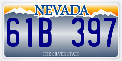 NV license plate 61B397
