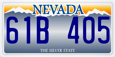 NV license plate 61B405