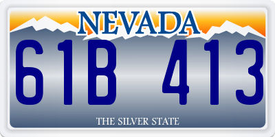 NV license plate 61B413