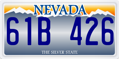 NV license plate 61B426
