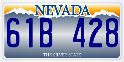 NV license plate 61B428