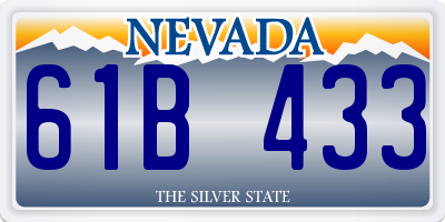 NV license plate 61B433
