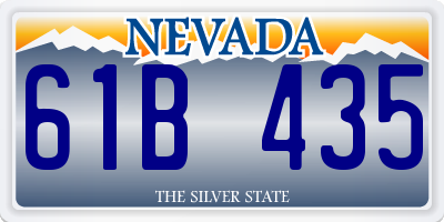 NV license plate 61B435