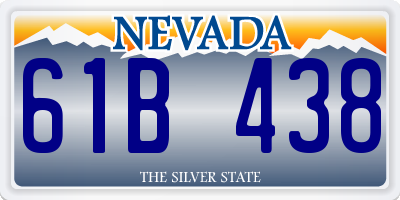 NV license plate 61B438