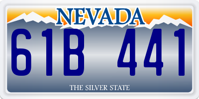 NV license plate 61B441