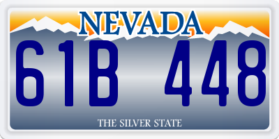 NV license plate 61B448