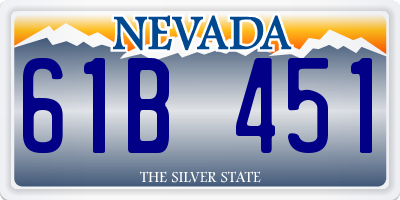 NV license plate 61B451
