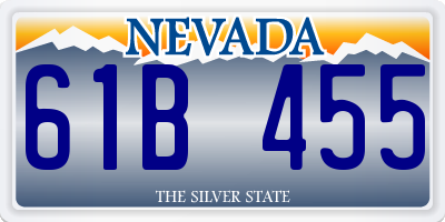 NV license plate 61B455